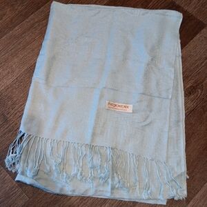 Pashmina Sky Blue Silk Blend Shawl